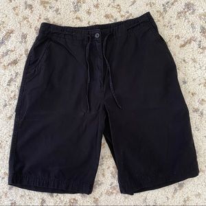 J. Jill Black Cotton High Waist Drawstring Shorts
